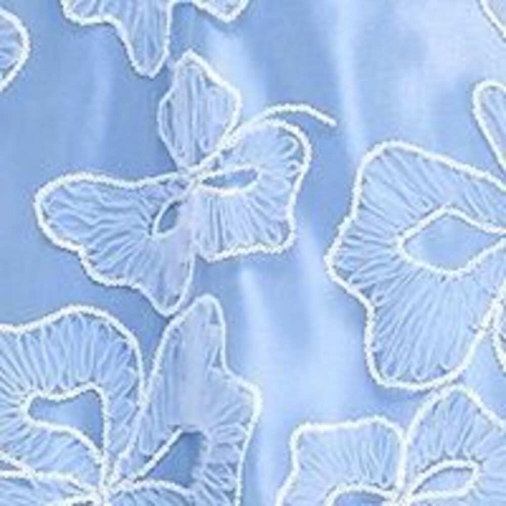 SAY YES TO THE Womens Dress Light Blue Up Back Mesh Ruffle Accents Juniors 1\2 - Picture 4 of 4